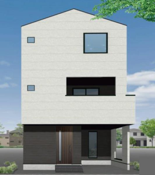 練馬区石神井台7丁目　新築戸建 完成予想図（外観）