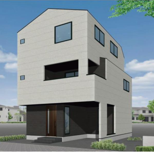 練馬区石神井台7丁目　新築戸建 完成予想図（外観）