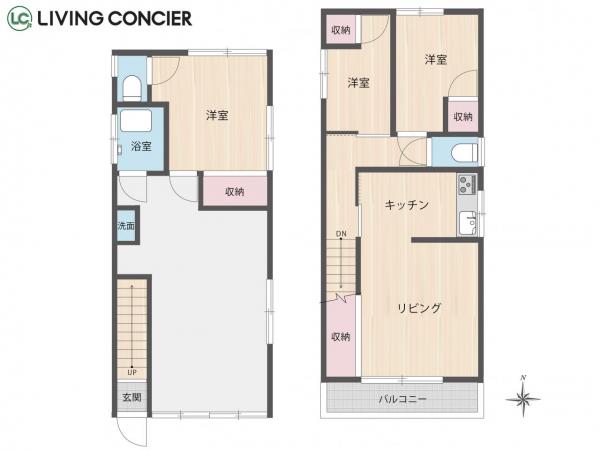 台東区橋場1丁目　中古戸建 間取り図
