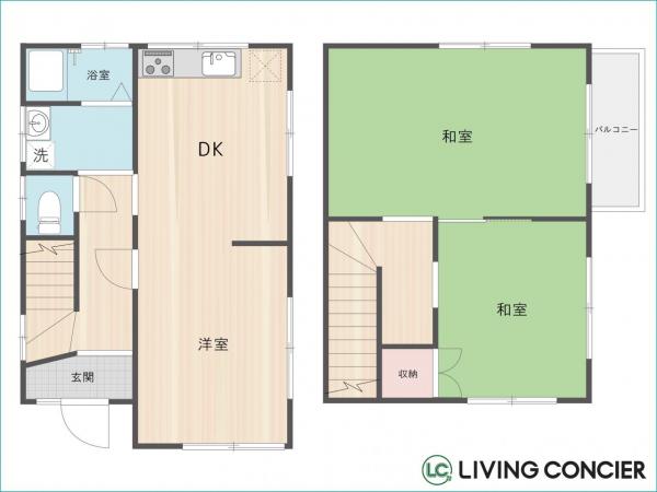 鎌ケ谷市東初富6丁目　中古戸建 間取り図