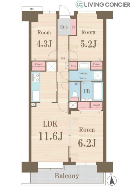中古マンション 北区赤羽北１丁目 JR埼京線北赤羽駅 4,190万円