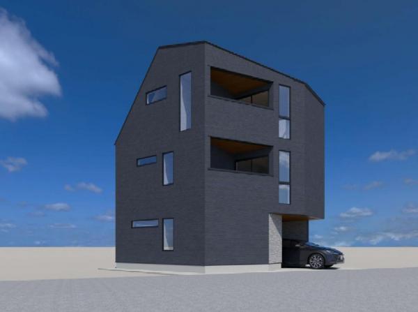 北区上中里2丁目 売地 建物プラン例（パース・外観)