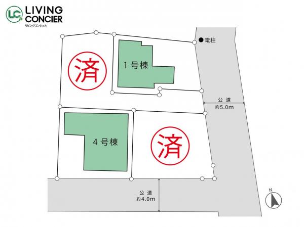 西一之江3丁目　新築戸建ー全3棟－ 区画図