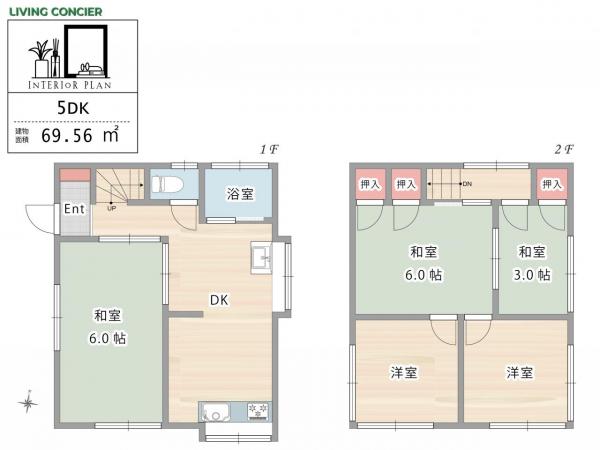 松戸市栄町8丁目　中古戸建 間取り図