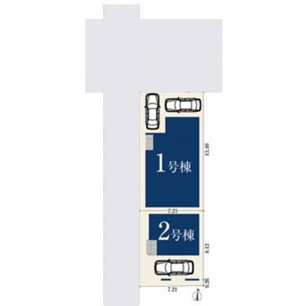 川口市西青木 新築戸建 １号棟 区画図