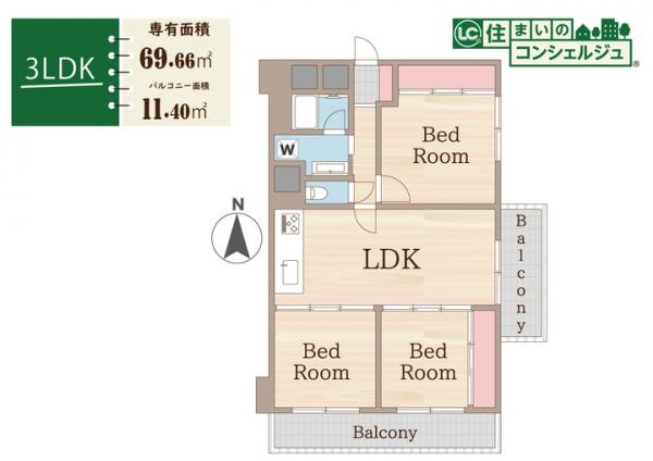 新武蔵野スカイハイツ 間取り図