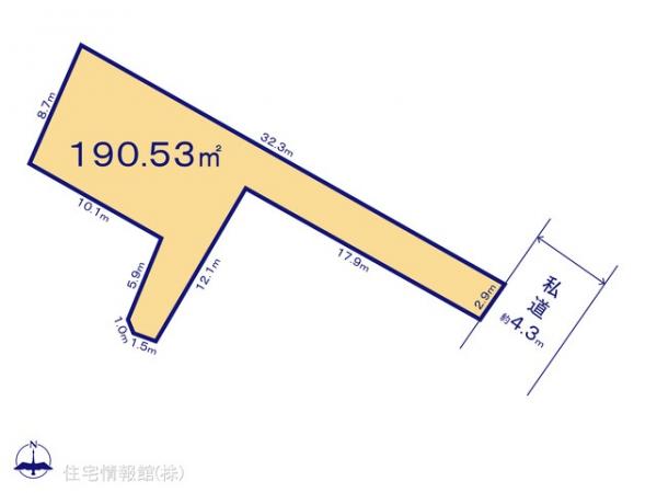 土地 神奈川県茅ヶ崎市萩園 JR東海道本線(東京〜熱海)茅ヶ崎駅 2,298万円