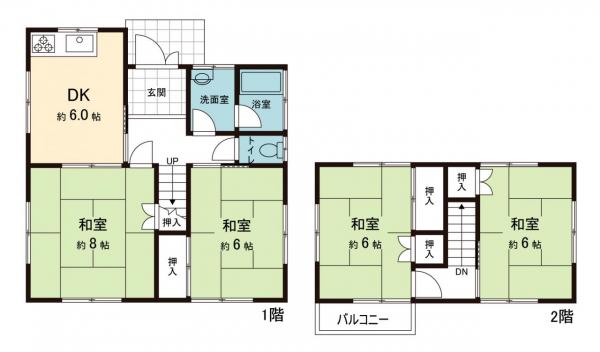 秦野市上大槻　中古 間取り図