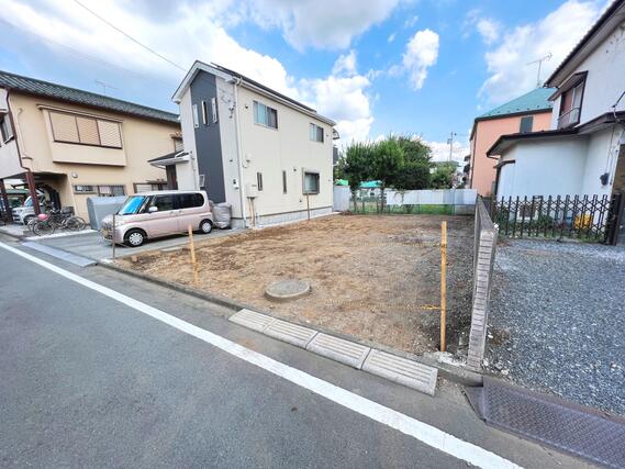 西多摩郡瑞穂町むさし野2丁目　建築条件無し売地 現地土地写真