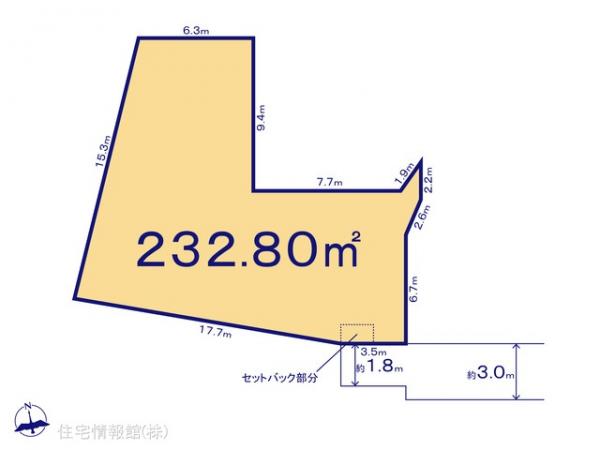 土地 埼玉県さいたま市浦和区瀬ヶ崎１丁目 JR京浜東北線北浦和駅 1,600万円