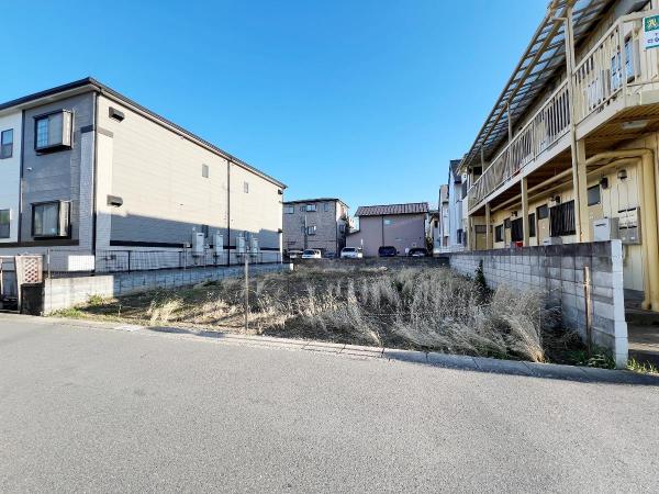 越谷市南町3丁目　建築条件無し　 現地土地写真