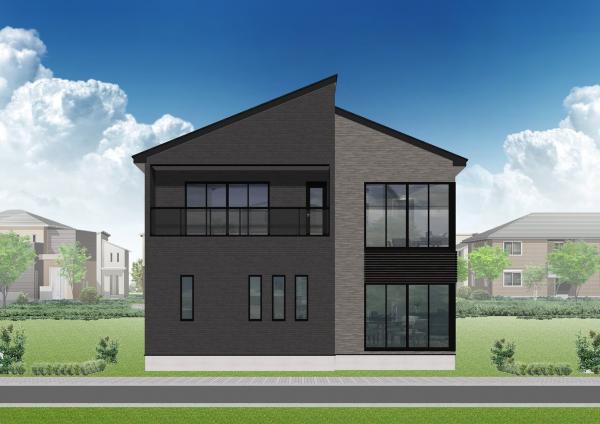 伊達市箱崎　売地　No.67 建物プラン例（パース・外観)