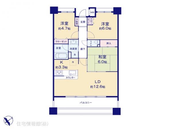 中古マンション 神奈川県相模原市中央区下九沢 JR相模線南橋本駅 2,578万円