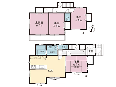 秦野市曽屋 中古一戸建 間取り図