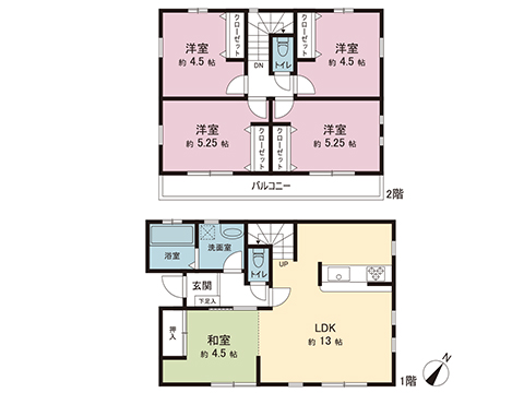 中古戸建 東久留米市下里７丁目 西武池袋線秋津駅 3,480万円