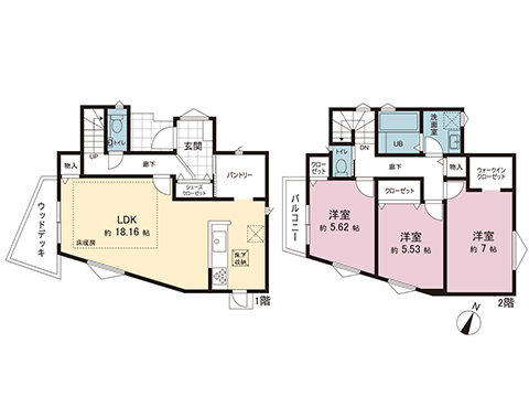 新築戸建 神奈川県川崎市麻生区千代ケ丘３丁目13-3 小田急線百合ヶ丘駅 6,390万円
