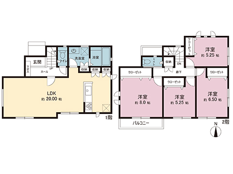 新築戸建 町田市野津田町831-1（住居表示未確定） 小田急線鶴川駅 3,580万円