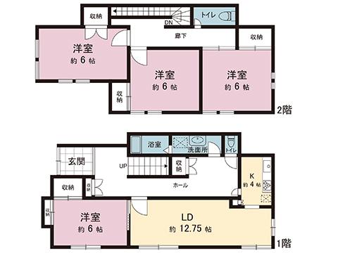 中古戸建 船橋市七林町437-57 東葉高速鉄道北習志野駅 2,480万円