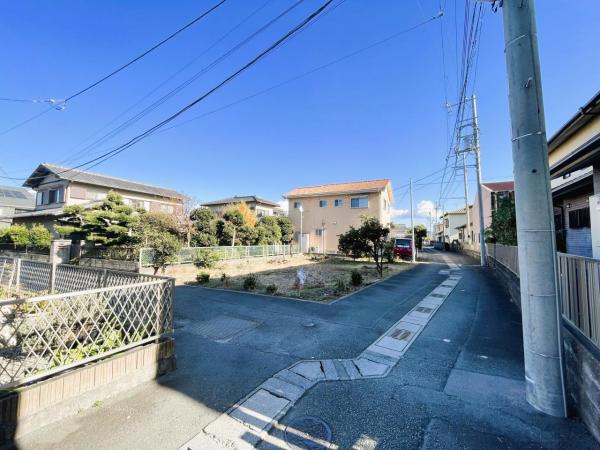 沼津市松長 建築条件無し土地 現地土地写真