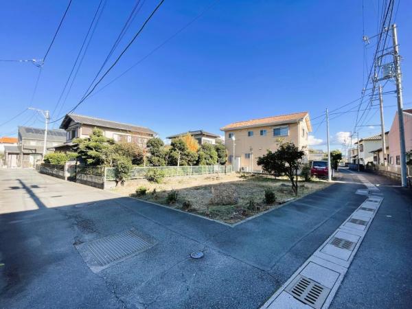 沼津市松長 建築条件無し土地 現地土地写真