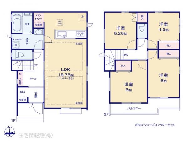 新築戸建 東京都東大和市立野２丁目14-7 多摩モノレール上北台駅 4,590万円