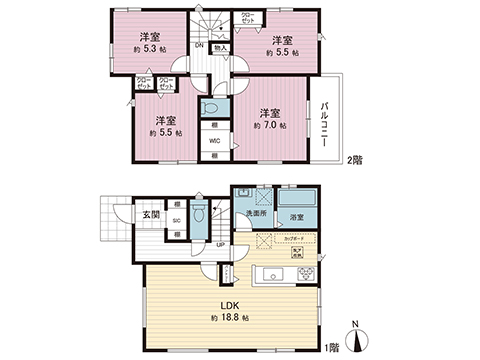 新築戸建 横浜市戸塚区戸塚町 JR東海道本線(東京〜熱海)戸塚駅 4,390万円