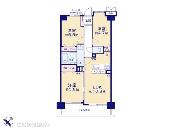 中古マンション 神奈川県相模原市南区上鶴間本町３丁目2-21 JR横浜線町田駅 3,780万円