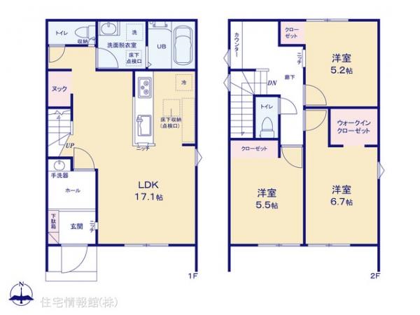新築戸建 千葉県印西市高花５丁目16-12 北総鉄道千葉ニュータウン中央駅 3,580万円