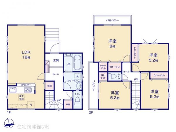 新築戸建 千葉県流山市加２丁目8-23 つくばエクスプレス流山セントラルパーク駅 4,699万円