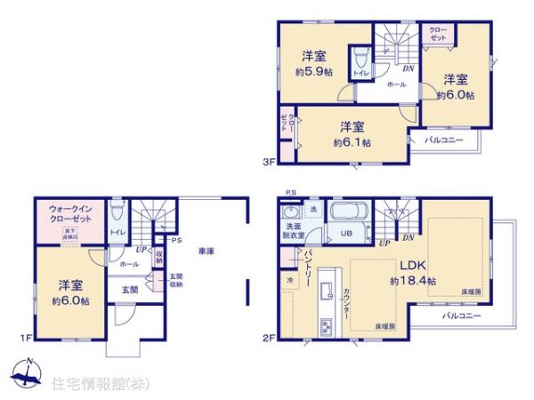 新築戸建 埼玉県川口市西青木３丁目 JR京浜東北線西川口駅 5,999万円