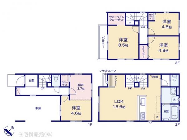 新築戸建 埼玉県蕨市南町１丁目 JR京浜東北線蕨駅 4,999万円