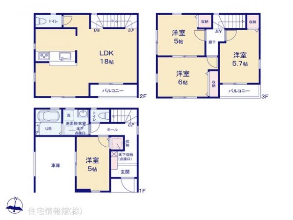 新築戸建 埼玉県川口市芝西２丁目10-24 JR京浜東北線蕨駅 3,590万円