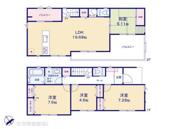 新築戸建 神奈川県川崎市麻生区万福寺２丁目9-6 小田急線百合ヶ丘駅 7,180万円