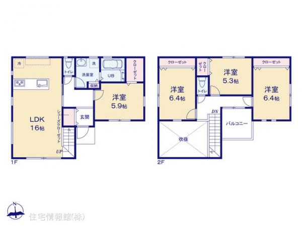 新築戸建 神奈川県横浜市港北区高田西５丁目30-5 横浜市営地下鉄グリーンライン東山田駅 6,950万円
