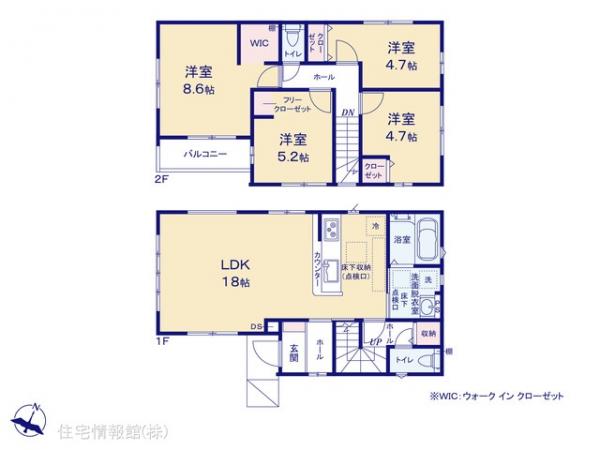 新築戸建 東京都立川市一番町２丁目13-47 西武拝島線西武立川駅 4,399万円