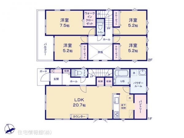 新築戸建 千葉県流山市江戸川台西２丁目 東武野田線江戸川台駅 4,899万円