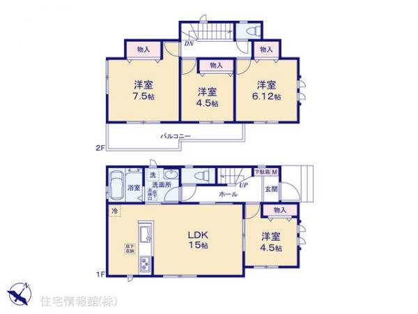 新築戸建 東京都東村山市青葉町１丁目20-10 JR武蔵野線新秋津駅 4,190万円