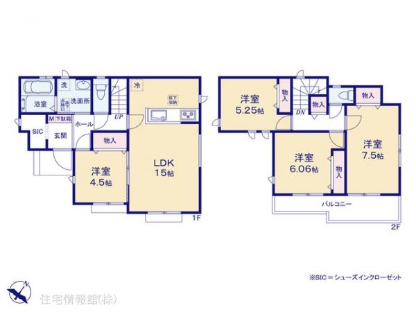 新築戸建 東京都東村山市青葉町１丁目20-10 JR武蔵野線新秋津駅 4,590万円