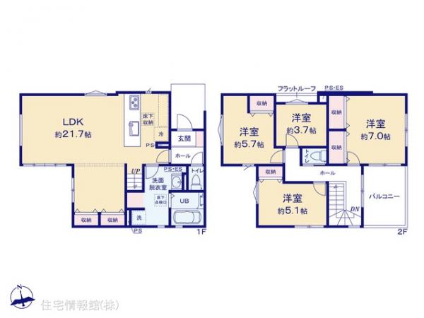 新築戸建 千葉県流山市加１丁目18-1 つくばエクスプレス流山セントラルパーク駅 4,799万円