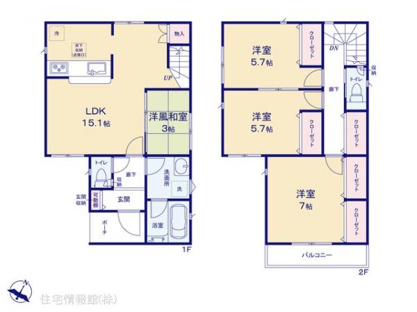 新築戸建 埼玉県川口市戸塚東３丁目 JR武蔵野線東川口駅 4,090万円