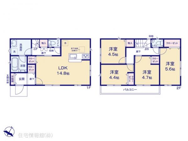 新築戸建 埼玉県川口市戸塚東３丁目 JR武蔵野線東川口駅 3,690万円