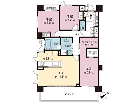 中古マンション 流山市向小金４丁目 千代田常磐線南柏駅 4,160万円