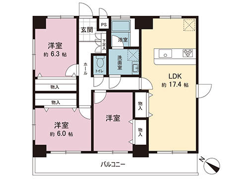 中古マンション 相模原市南区相模大野６丁目 小田急線相模大野駅 4,480万円
