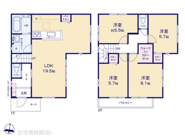 新築戸建 埼玉県八潮市緑町３丁目20-4 東武伊勢崎線草加駅 3,799万円
