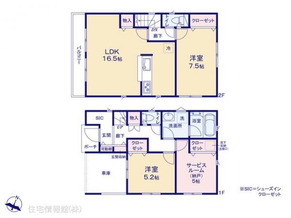 新築戸建 埼玉県草加市旭町５丁目 東武伊勢崎線新田駅 3,480万円