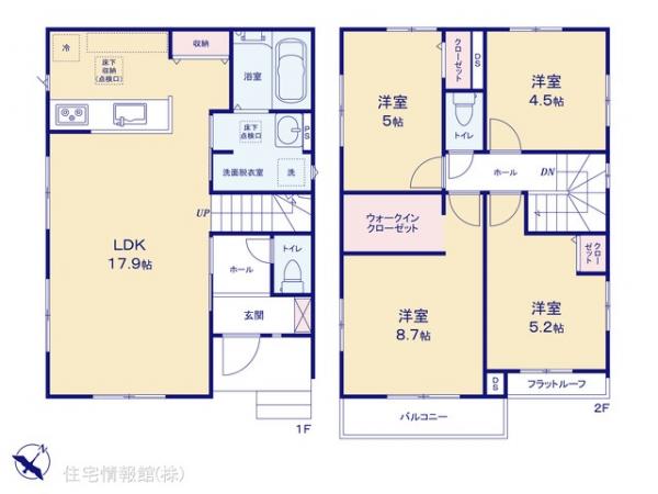 新築戸建 埼玉県川越市南大塚５丁目25-15 西武新宿線南大塚駅 3,399万円