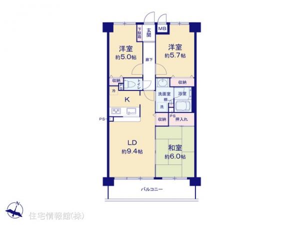 中古マンション 神奈川県大和市下鶴間２丁目11-1 小田急江ノ島線鶴間駅 2,380万円