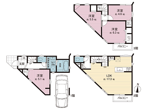 新築戸建 茅ヶ崎市浜竹１丁目 JR東海道本線(東京〜熱海)辻堂駅 4,080万円