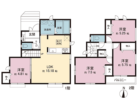 新築戸建 東京都町田市成瀬台２丁目 東急こどもの国線こどもの国駅 4,990万円