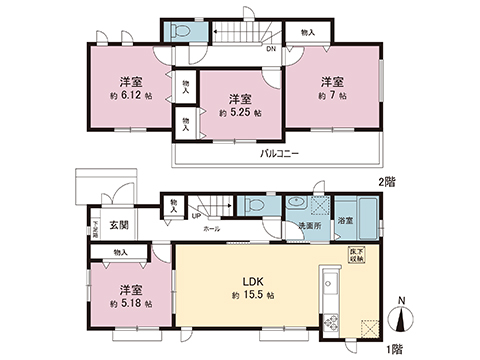 新築戸建 東京都町田市成瀬台２丁目 東急こどもの国線こどもの国駅 4,590万円
